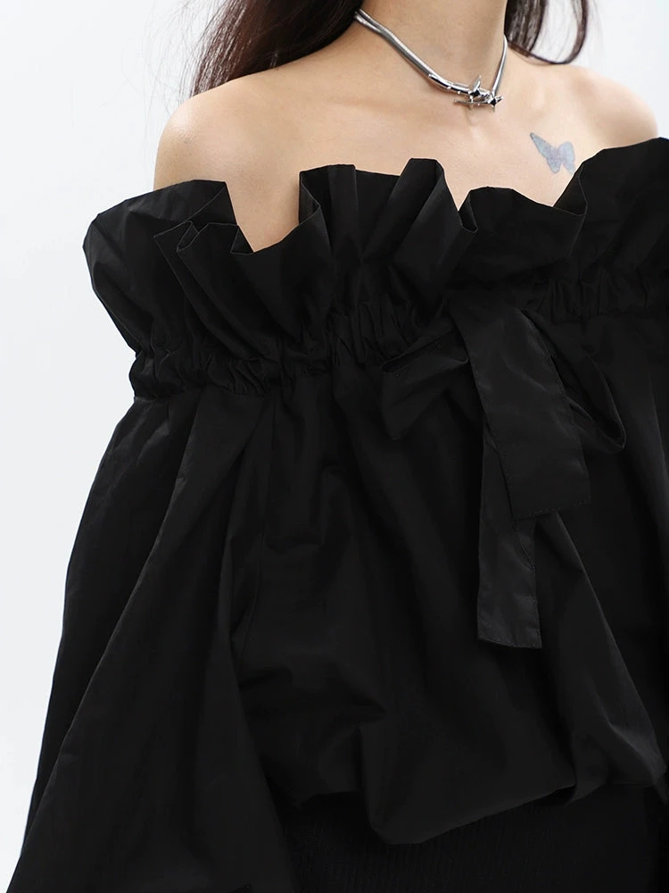 Ruffle Off Shoulder Crop Top 2 Ruffle Off Shoulder Crop Top - Image 2