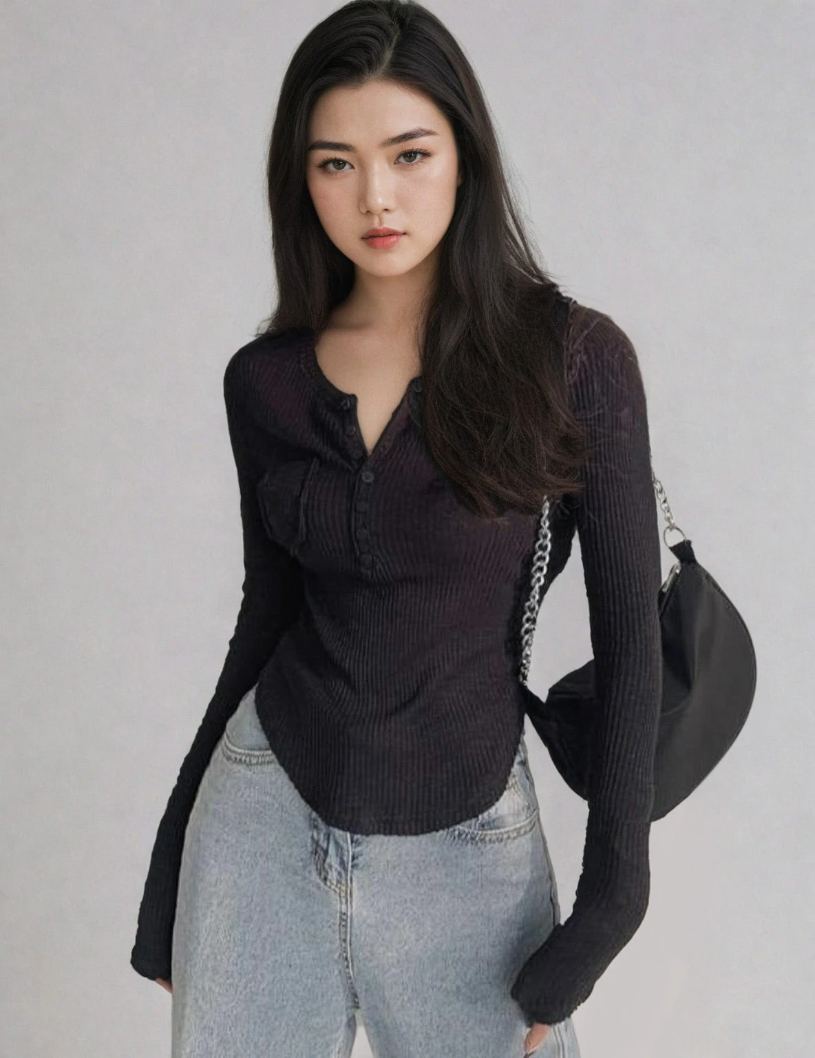 Extra Slim Ribbed Henley Tee 9 Extra Slim Ribbed Henley Tee - Image 9