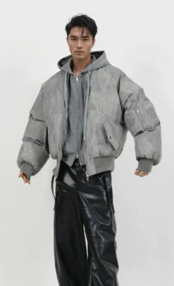 Oversized Mock Two-Piece Hooded Puffer Jacket -Modern Wear Shop PW4CAiEu2LXZWKK