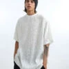 Oversized Wave Textured T-Shirt