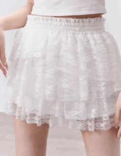 Off-Shoulder Lace Layered Mini Dress Two-Piece Set -Modern Wear Shop Screenshot2024 03 07153233