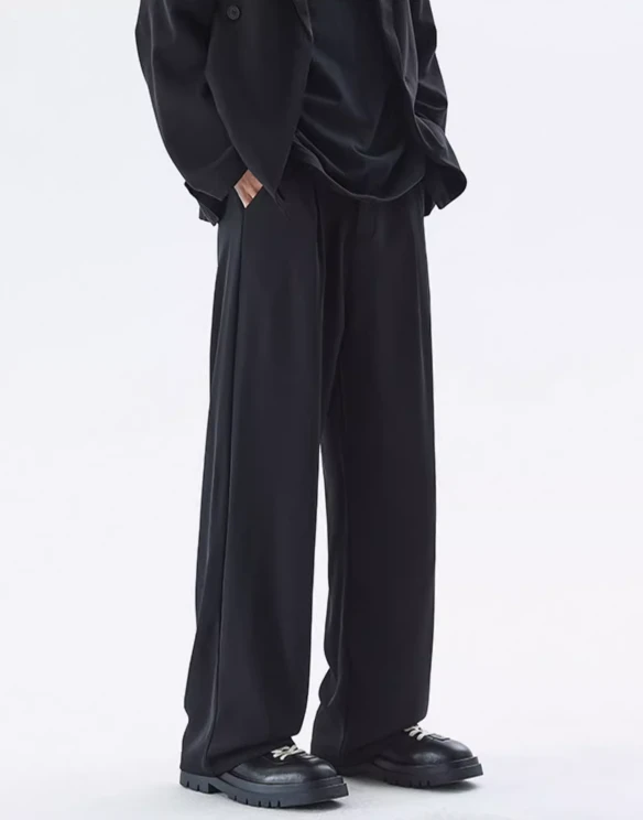 Wide Leg Tailored Lightweight Trousers With Belt Detail 2 Wide Leg Tailored Lightweight Trousers With Belt Detail - Image 2