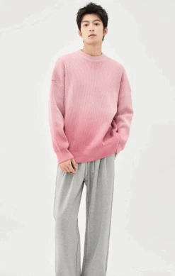 Ribbed Crew Neck Ombre Sweater -Modern Wear Shop Screenshot2024 09 10203542
