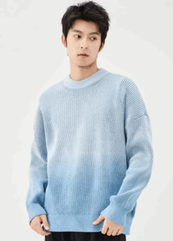 Ribbed Crew Neck Ombre Sweater -Modern Wear Shop Screenshot2024 09 10203641