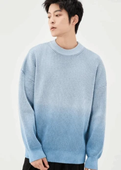 Ribbed Crew Neck Ombre Sweater -Modern Wear Shop Screenshot2024 09 10203717