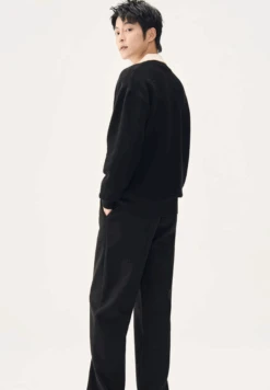 Contrast Collar Drop Shoulder Ribbed Sweater -Modern Wear Shop Screenshot2024 09 10210730