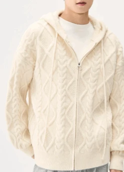 Cable Knit Hooded Zip Jacket With Pockets -Modern Wear Shop Screenshot2024 09 11131057