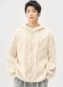 Cable Knit Hooded Zip Jacket With Pockets -Modern Wear Shop Screenshot2024 09 11131140