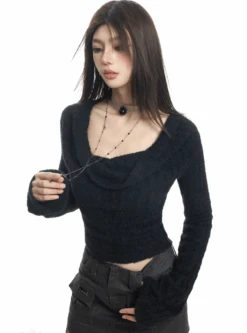 Fuzzy Cowl Neck Long Sleeve Knit Crop Top 9 Fuzzy Cowl Neck Long Sleeve Knit Crop Top -Modern Wear Shop Screenshot2024 09 19233526