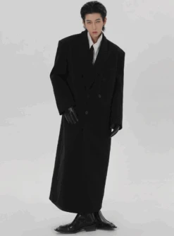Boxy Longline Double-Breasted Coat -Modern Wear Shop Screenshot2024 10 25001856