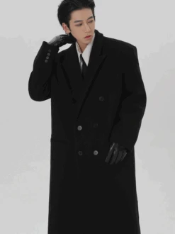 Boxy Longline Double-Breasted Coat -Modern Wear Shop Screenshot2024 10 25002115