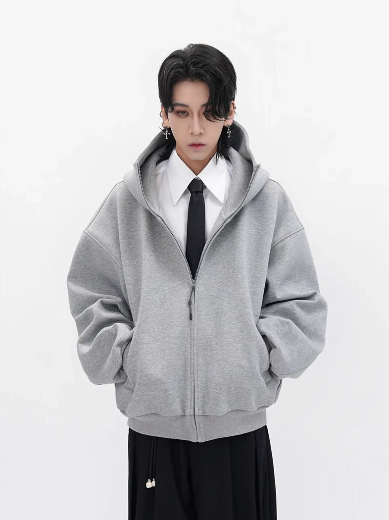 Oversized High Collar Zip-Up Hoodie Jacket 2 Oversized High Collar Zip-Up Hoodie Jacket - Image 2