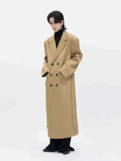 Boxy Double-Breasted Trench Coat With Wide Lapel -Modern Wear Shop Screenshot2024 10 25232935