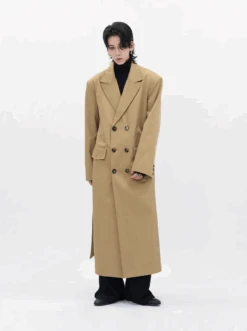 Boxy Double-Breasted Trench Coat With Wide Lapel -Modern Wear Shop Screenshot2024 10 25232954