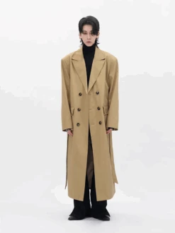 Boxy Double-Breasted Trench Coat With Wide Lapel -Modern Wear Shop Screenshot2024 10 25233010