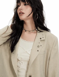 Oversized Button Detail Blazer With Notched Lapel -Modern Wear Shop Screenshot2025 05 17010030