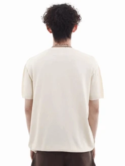 Cable-Knit Detail Ribbed Trim Short Sleeve Top -Modern Wear Shop Screenshot2025 05 26045115