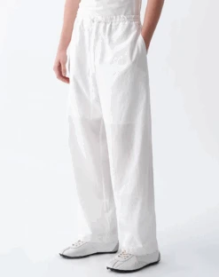 Wide Leg Lightweight Drawstring Waist Linen Pants