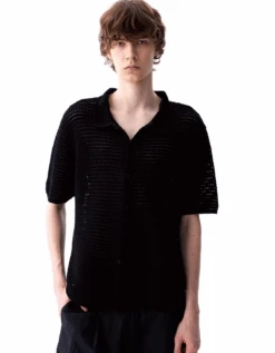 Open Knit Button Down Short Sleeve Shirt With Collar 14 Open Knit Button Down Short Sleeve Shirt With Collar -Modern Wear Shop Screenshot2025 07 10202242