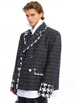 Oversized Blazer Jacket With Contrast Tweed Trim Details -Modern Wear Shop Screenshot2025 07 10223622
