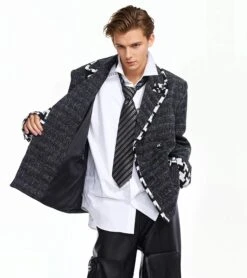 Oversized Blazer Jacket With Contrast Tweed Trim Details -Modern Wear Shop Screenshot2025 07 10223635