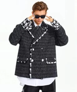 Oversized Blazer Jacket With Contrast Tweed Trim Details -Modern Wear Shop Screenshot2025 07 10223659