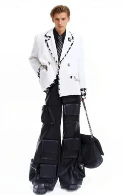 Oversized Blazer Jacket With Contrast Tweed Trim Details -Modern Wear Shop Screenshot2025 07 10223814