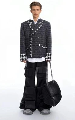 Oversized Blazer Jacket With Contrast Tweed Trim Details -Modern Wear Shop Screenshot2025 07 10223855