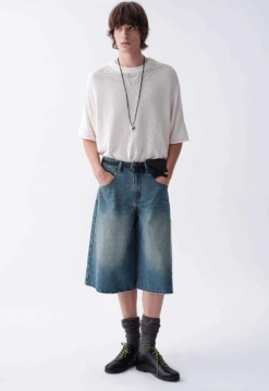 Ribbed Collar Textured Knit Drop Shoulder Tee -Modern Wear Shop Screenshot2025 07 12134527