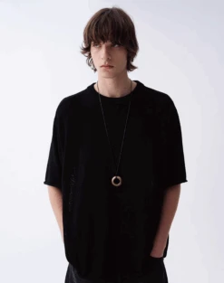 Ribbed Collar Textured Knit Drop Shoulder Tee -Modern Wear Shop Screenshot2025 07 12134554