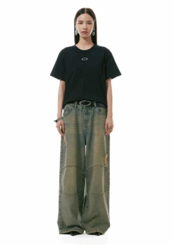 Minimal Distressed Wide Leg Sandblast Jeans -Modern Wear Shop Screenshot 10 cf03cc2f 90af 4b44 87a2 e6944ba5302c