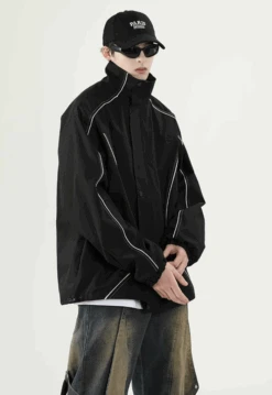 Contrast Piping Oversized Windbreaker Jacket -Modern Wear Shop Screenshot 2024 09 08 120837