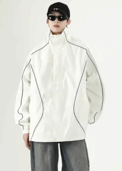 Contrast Piping Oversized Windbreaker Jacket -Modern Wear Shop Screenshot 2024 09 08 120859