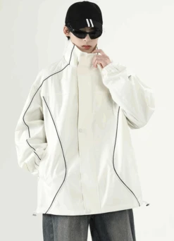 Contrast Piping Oversized Windbreaker Jacket -Modern Wear Shop Screenshot 2024 09 08 120906