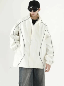 Contrast Piping Oversized Windbreaker Jacket -Modern Wear Shop Screenshot 2024 09 08 120918