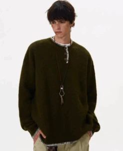 Ribbed Knit Henley Sweater With Button Detailing And Contrast Trim -Modern Wear Shop Screenshot 2025 01 22 203129