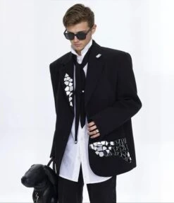 Structured Single Breasted Blazer With Abstract Shard Patch Detail -Modern Wear Shop Screenshot 2025 04 06 224442