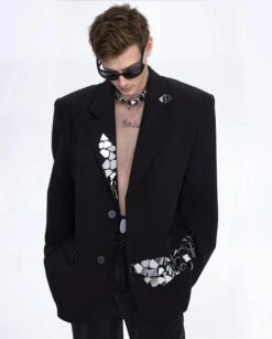 Structured Single Breasted Blazer With Abstract Shard Patch Detail -Modern Wear Shop Screenshot 2025 04 06 224557