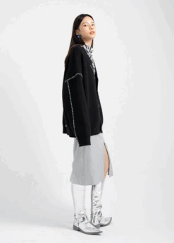 Contrast Stitch Oversized Cardigan 12 Contrast Stitch Oversized Cardigan -Modern Wear Shop Screenshot 3 a692666c b9f2 43be 8813 6b85f8c8d34f