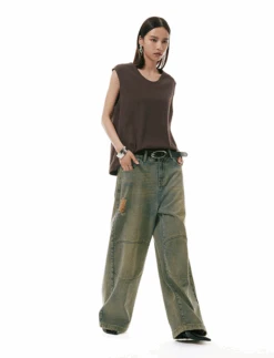 Minimal Distressed Wide Leg Sandblast Jeans -Modern Wear Shop Screenshot 5 8189e65f 5a73 4b0b afa1 8cb1f0119c1b