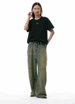 Minimal Distressed Wide Leg Sandblast Jeans -Modern Wear Shop Screenshot 8 6168276f 989b 4b31 aad7 241ecc23c8e5