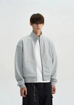 Mock Neck Drop Shoulder Zip Jacket 36 Mock Neck Drop Shoulder Zip Jacket -Modern Wear Shop a02d5c22191e8943ccab567c5be33d26