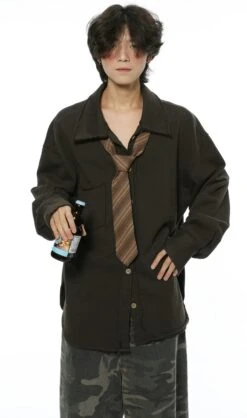 Oversized Raw-Edge Button-Down Shirt 16 Oversized Raw-Edge Button-Down Shirt -Modern Wear Shop a0a681094850851c92cb02fee451cd9e