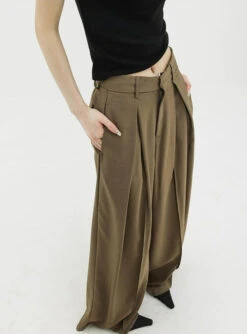 Wide Leg Criss-Cross Pleated Palazzo Trousers 26 Wide Leg Criss-Cross Pleated Palazzo Trousers -Modern Wear Shop a0e2c51a5151e8d40aa248d2c34de2e4