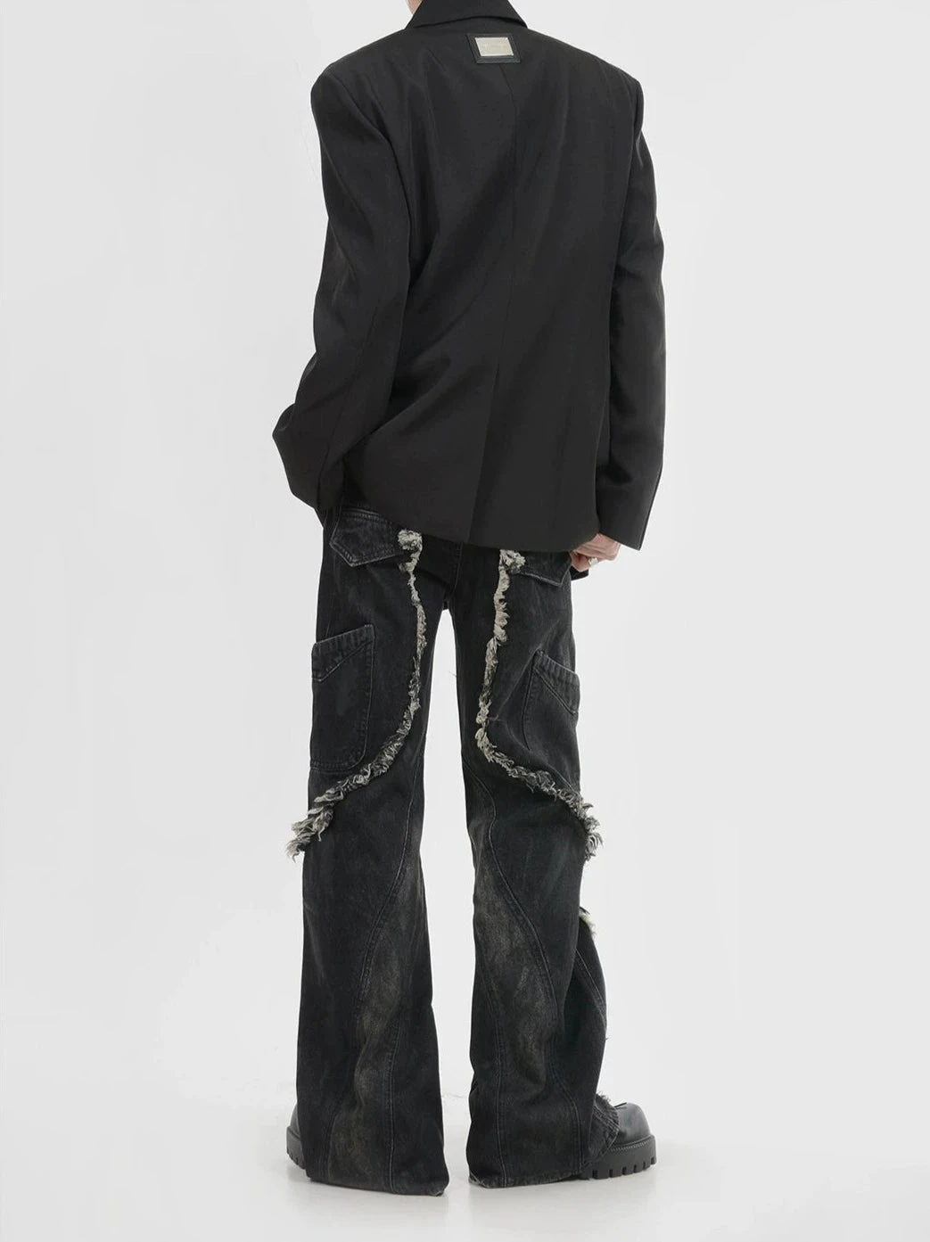 Buckle Detail Oversized Blazer Jacket 9 Buckle Detail Oversized Blazer Jacket - Image 9