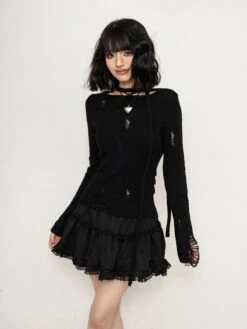 Layered Ruffle Mini Skirt With Lace Trim -Modern Wear Shop a266518eecfb4fd61cddf5de85c186a8