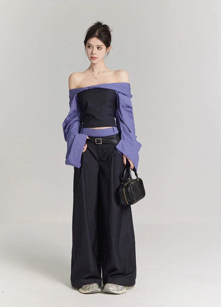 Low Waist Wide Leg Tailored Trousers 3 Low Waist Wide Leg Tailored Trousers - Image 3