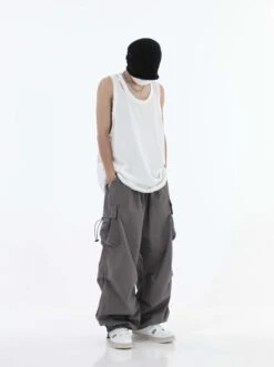 Pleated Parachute Pants -Modern Wear Shop a28adc05fbef45b85774178da14b9468