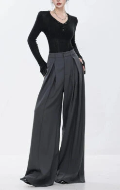 High Waist Wide Leg Multi-Pleated Trousers 25 High Waist Wide Leg Multi-Pleated Trousers -Modern Wear Shop a2d242b0aa73856264db58a1dbaffdc0