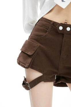 Cargo Pocket Buckle Detail Shorts -Modern Wear Shop a33f59c800ec10e8e2e27a520cf1c8ee